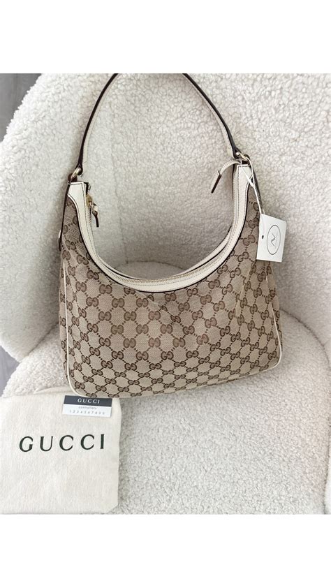 gucci white hobo bag|gucci hobo bag vintage.